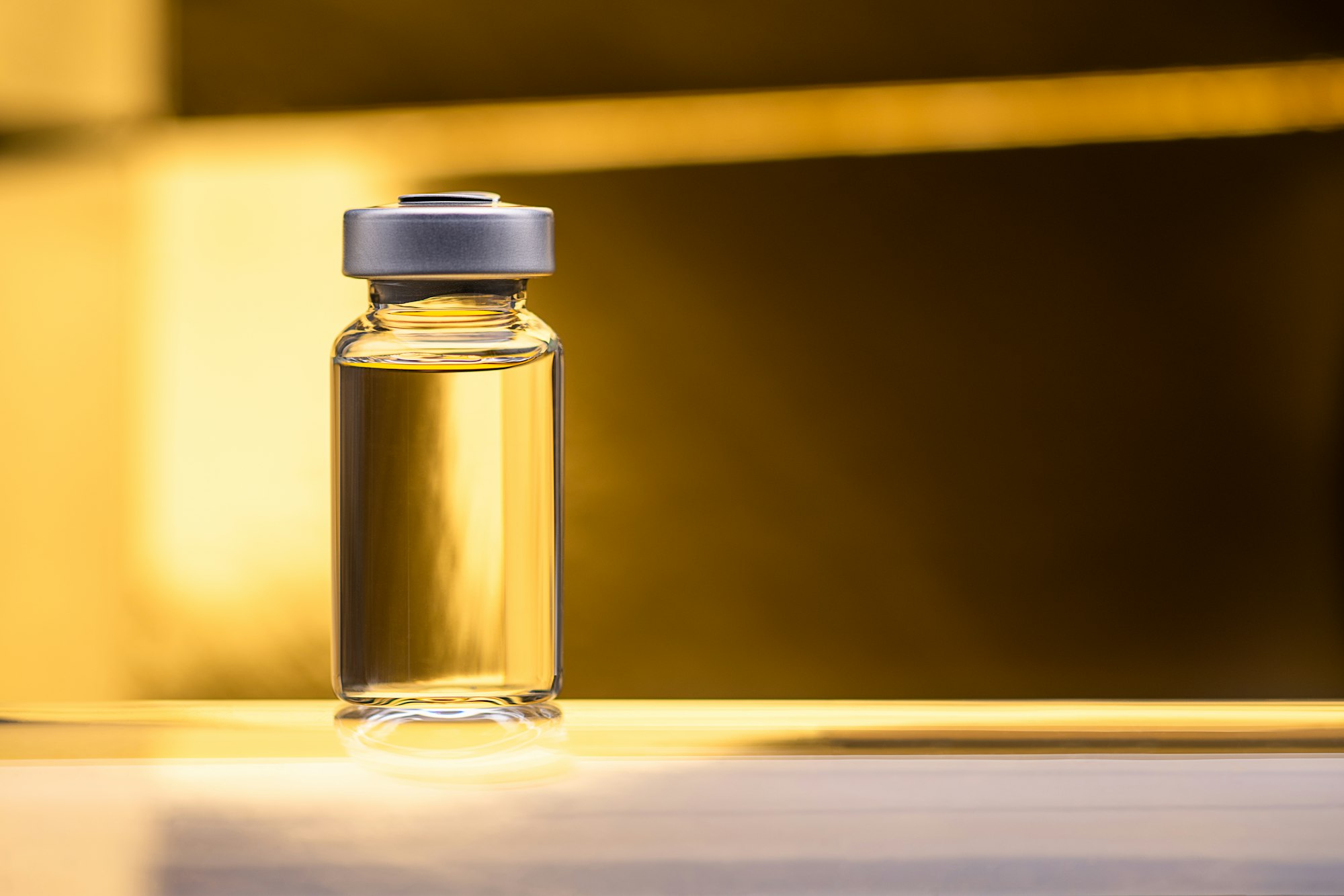 Luxury golden vaccine bottle